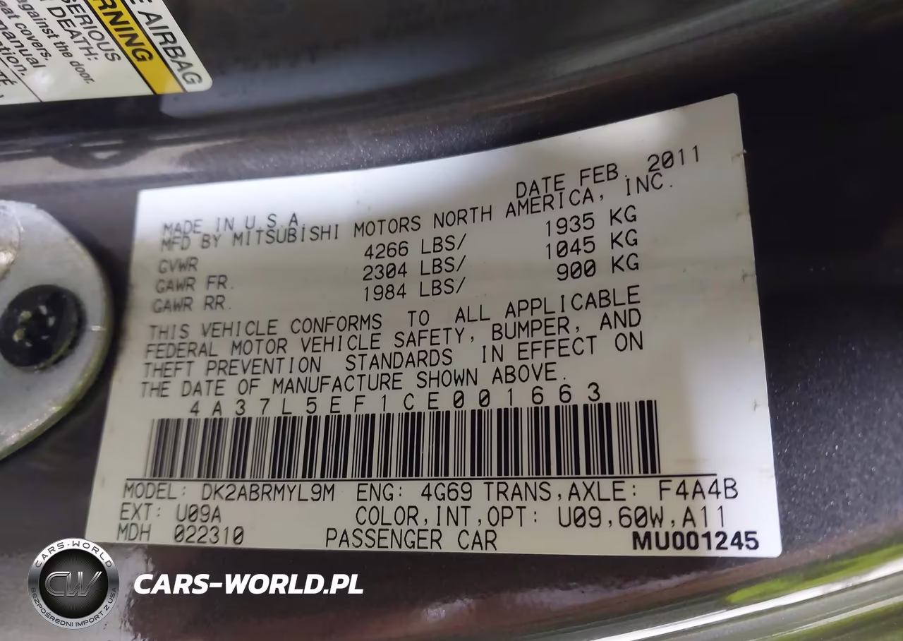 2012 Mitsubishi Eclipse Spyder Gs Sport-Se VIN:4A37L5EF1CE001663 - 9