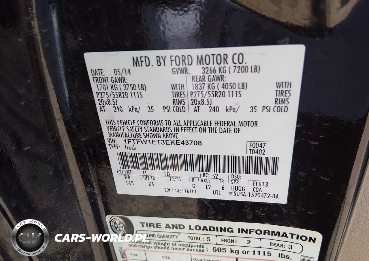 2014 Ford F-150 King Ranch VIN:1FTFW1ET3EKE43708 - 9