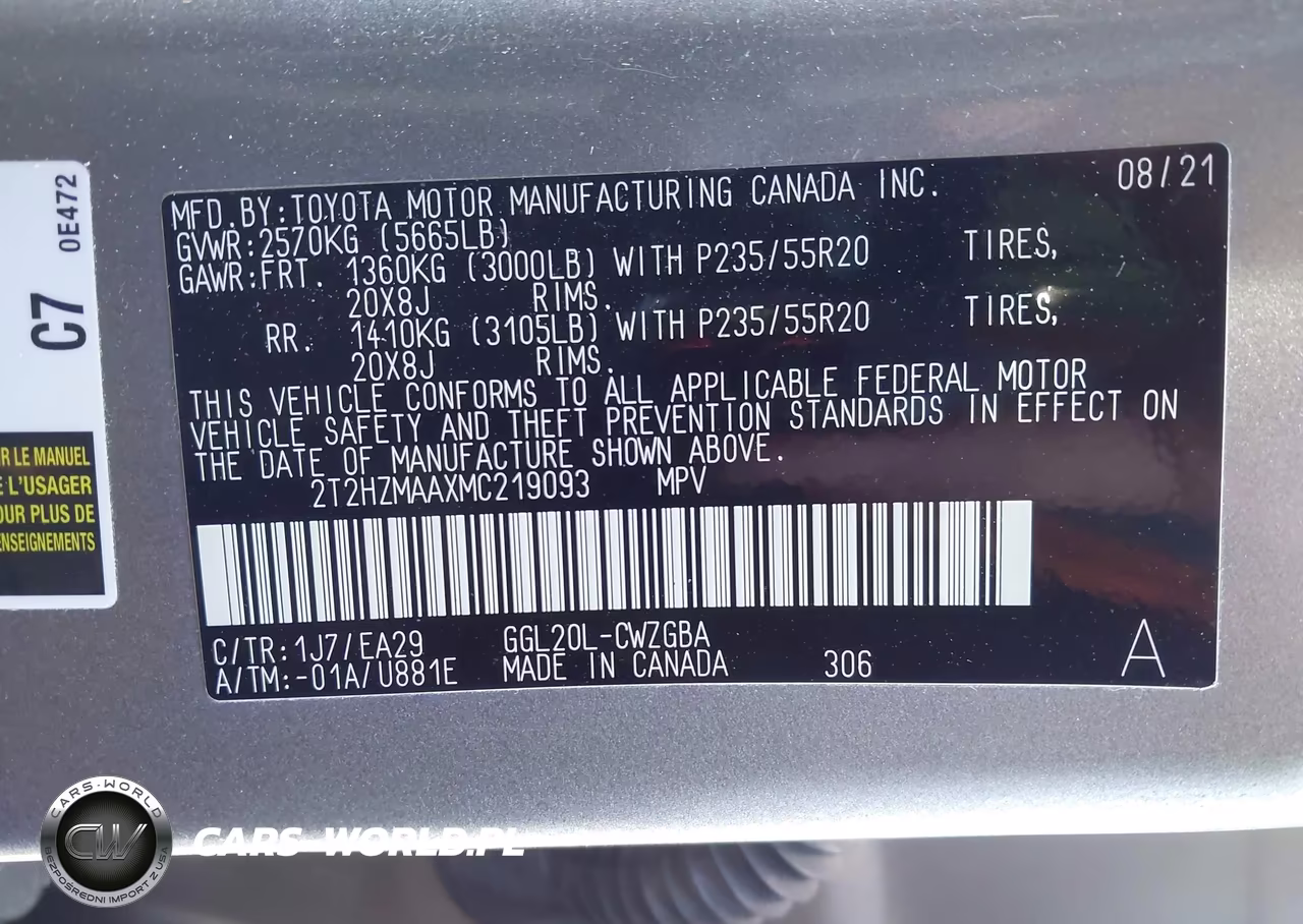 2021 Lexus Rx 350 VIN:2T2HZMAAXMC219093 - 9