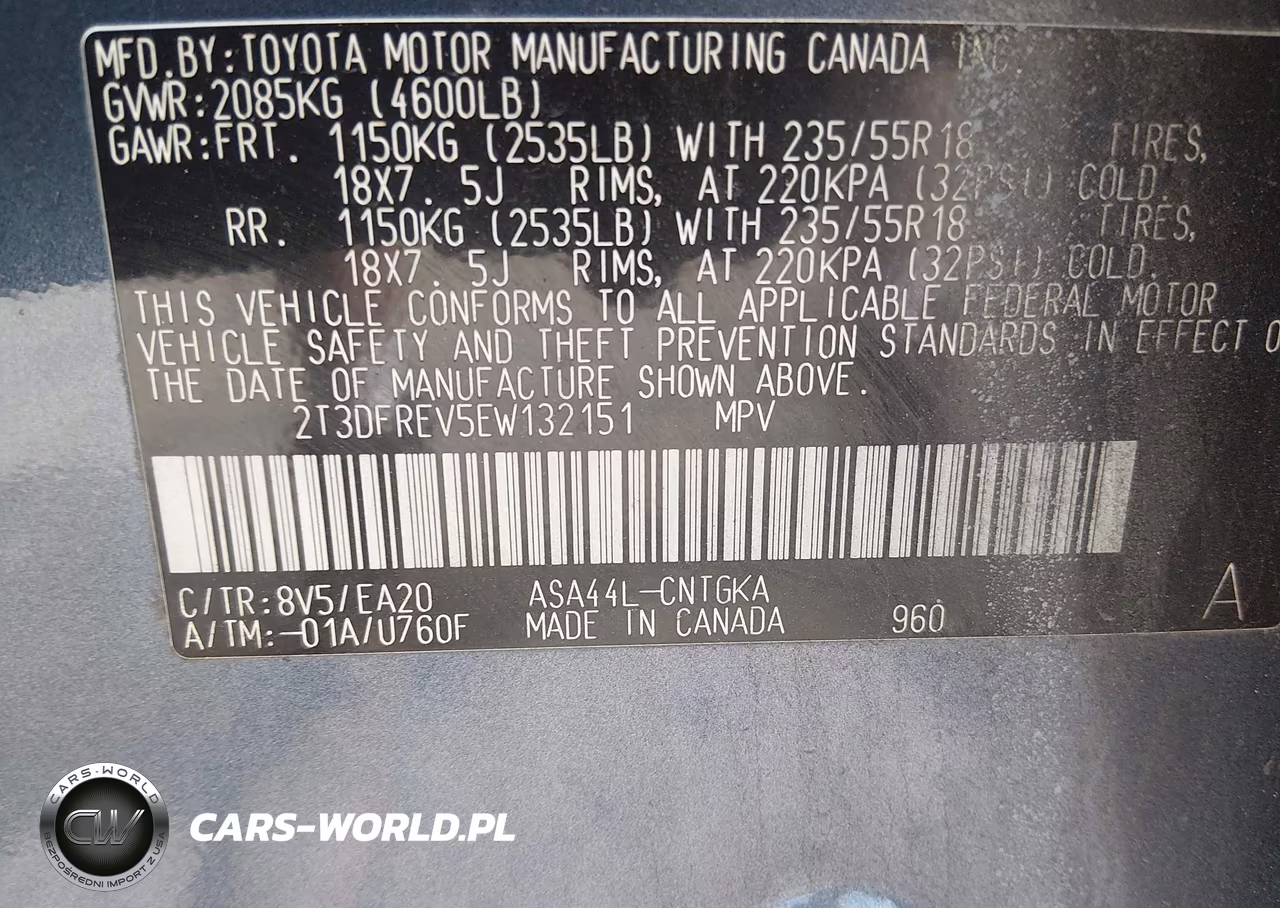 2014 Toyota Rav4 Limited VIN:2T3DFREV5EW132151 - 9