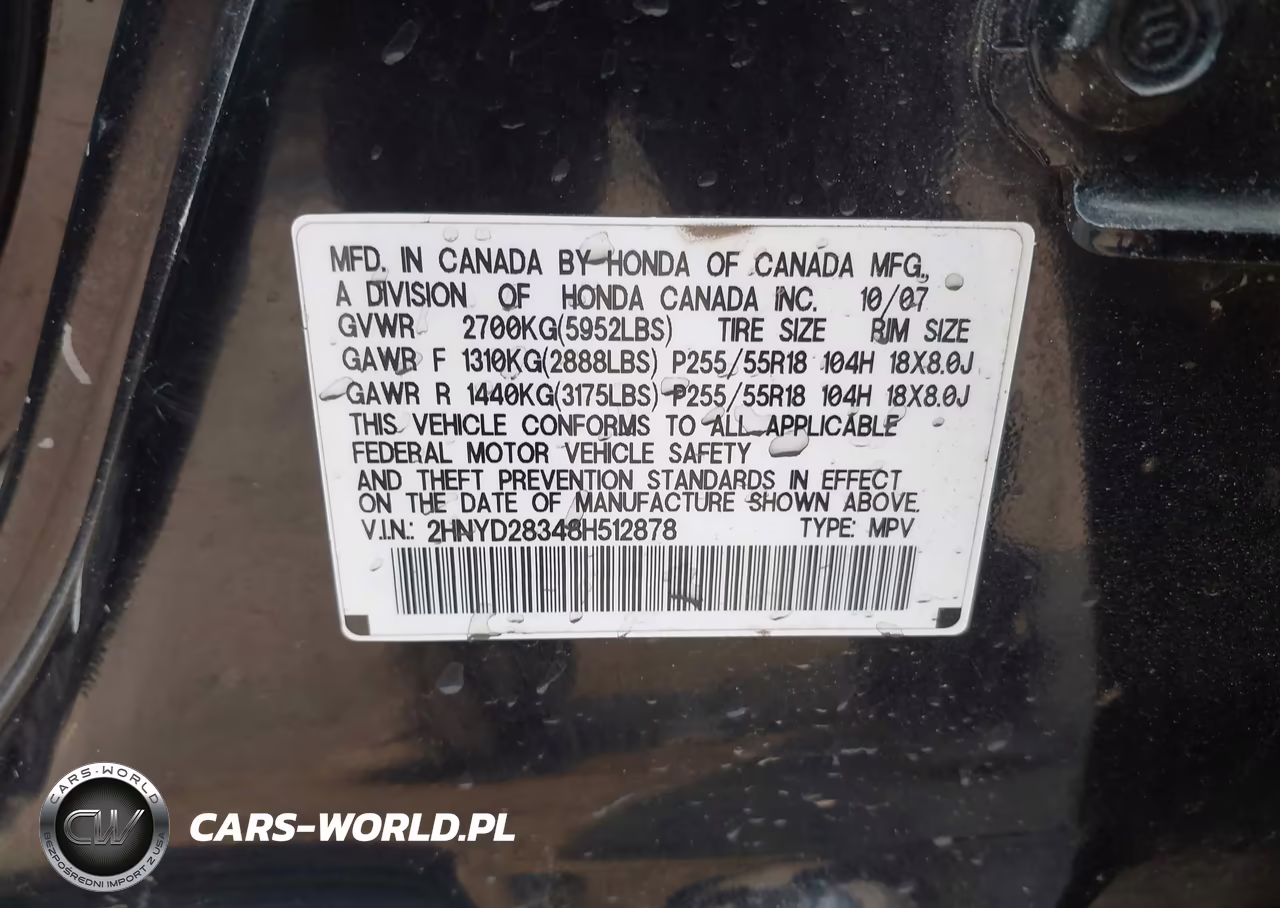 2008 Acura Mdx Technology Package VIN:2HNYD28348H512878 - 9