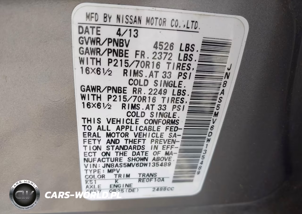 2013 Nissan Rogue S VIN:JN8AS5MV6DW135489 - 9