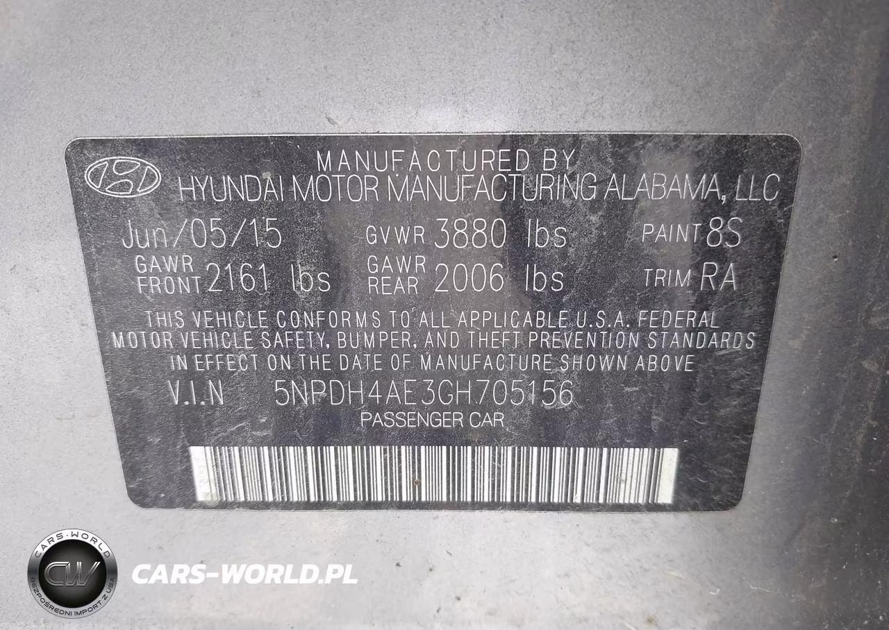 2016 Hyundai Elantra Se VIN:5NPDH4AE3GH705156 - 9