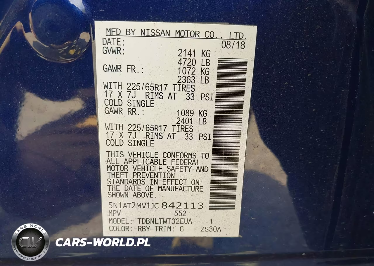 2018 Nissan Rogue Sv VIN:5N1AT2MV1JC842113 - 9
