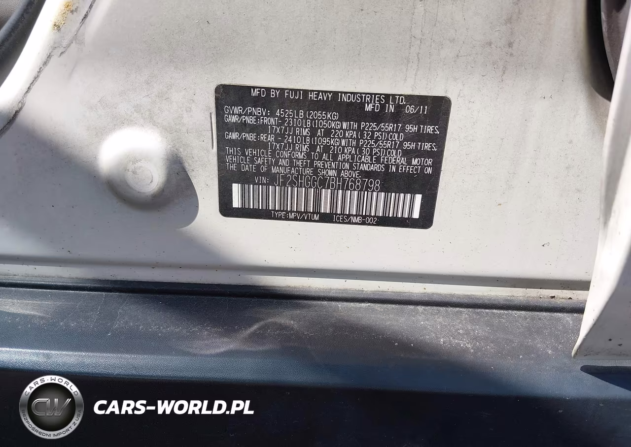 2011 Subaru Forester 2.5Xt Touring VIN:JF2SHGGC7BH768798 - 9