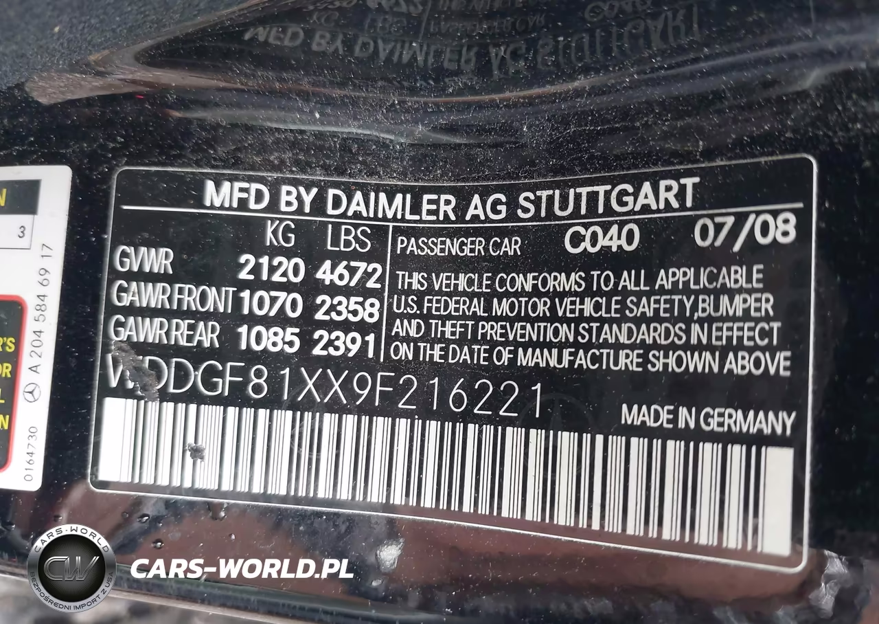 2009 Mercedes-Benz C 300 Luxury 4Matic-Sport 4Matic VIN:WDDGF81XX9F216221 - 9