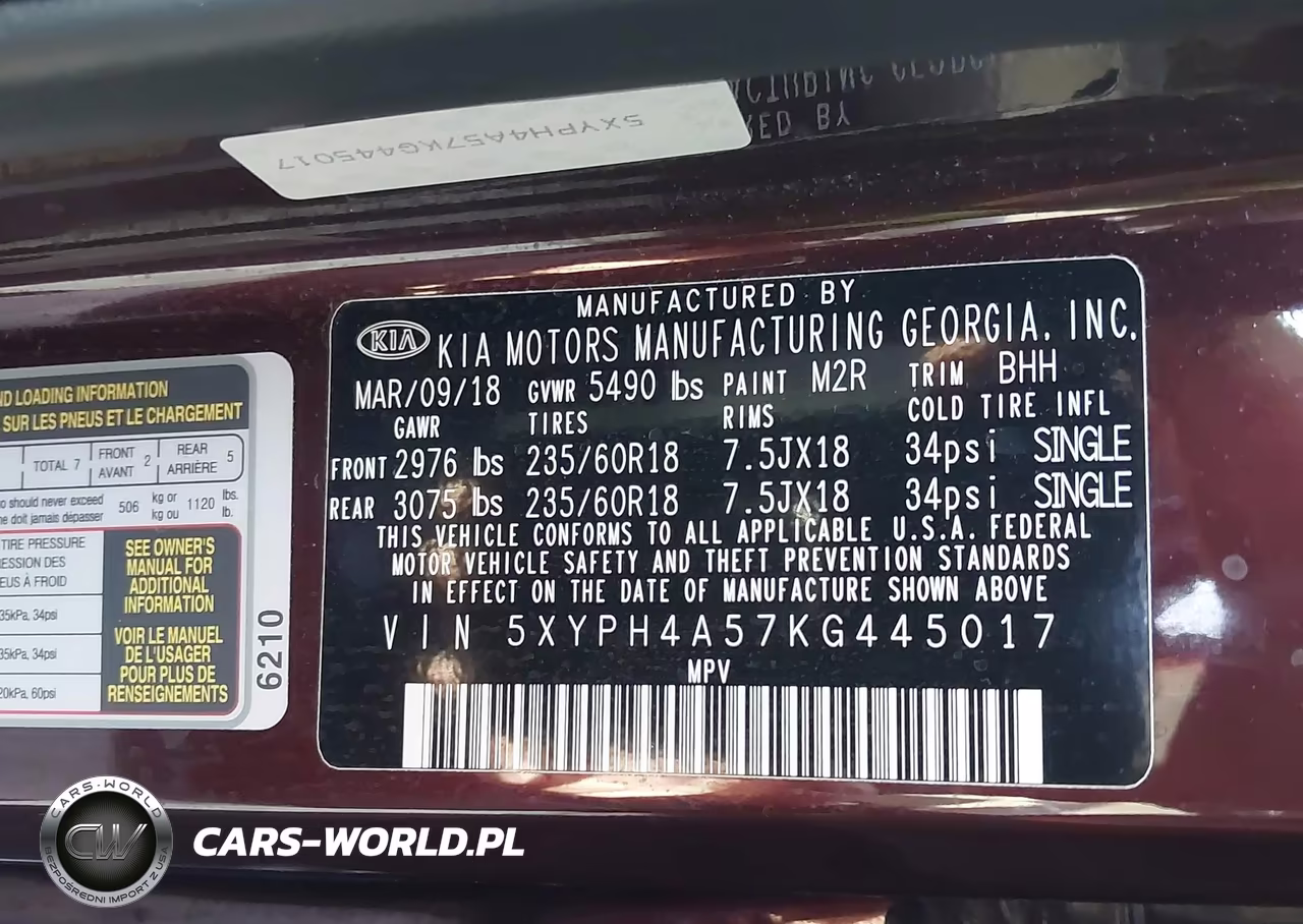 2019 Kia Sorento 3.3L Ex VIN:5XYPH4A57KG445017 - 9