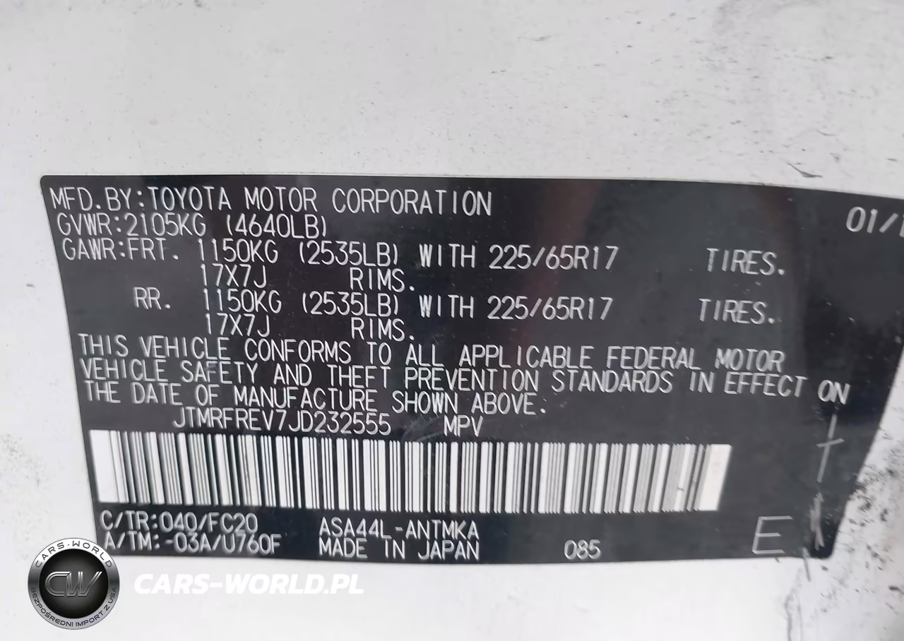2018 Toyota Rav4 Xle VIN:JTMRFREV7JD232555 - 9