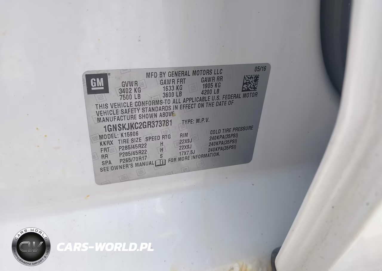 2016 Chevrolet Suburban Ltz VIN:1GNSKJKC2GR373781 - 9