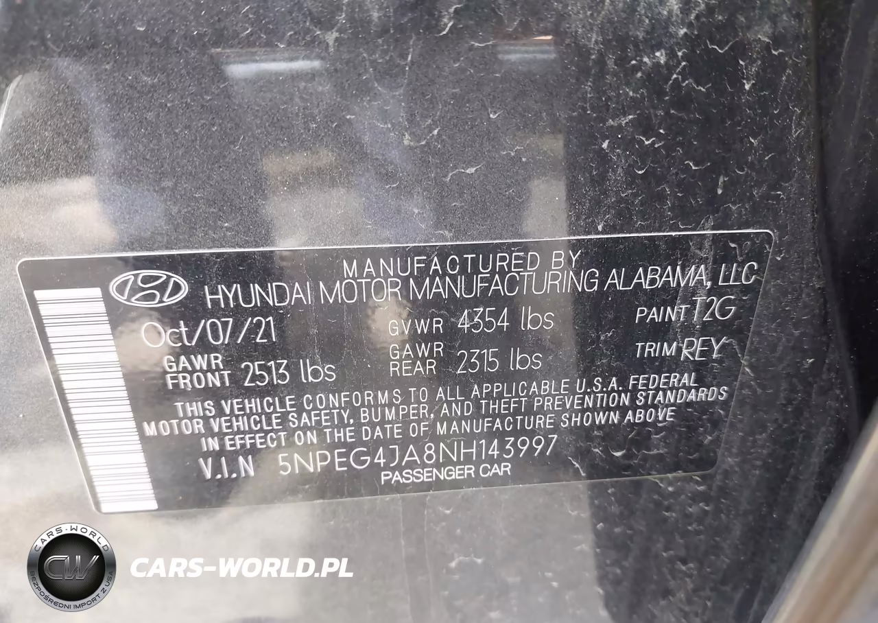 2022 Hyundai Sonata Se VIN:5NPEG4JA8NH143997 - 9