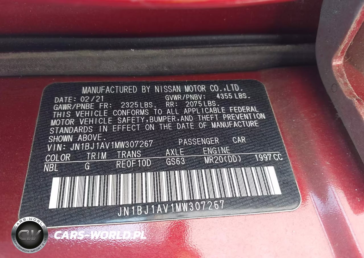 2021 Nissan Rogue Sport S Fwd Xtronic Cvt VIN:JN1BJ1AV1MW307267 - 9