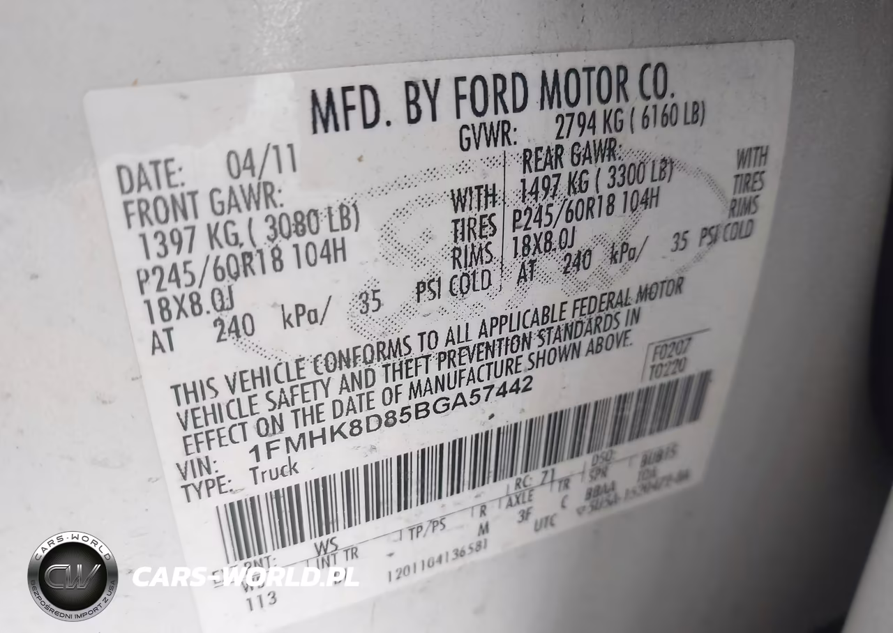2011 Ford Explorer Xlt VIN:1FMHK8D85BGA57442 - 9