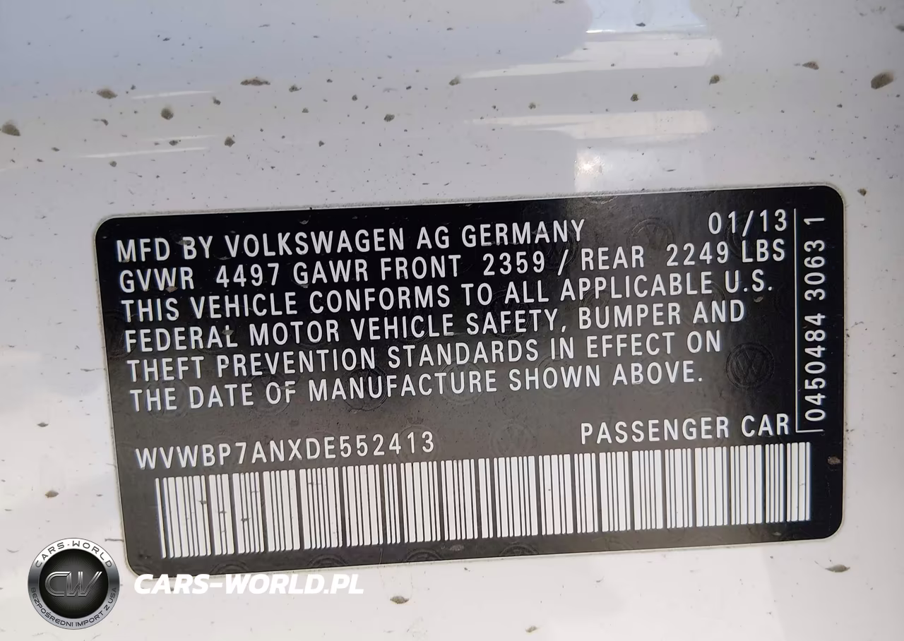 2013 Volkswagen Cc 2.0T Sport VIN:WVWBP7ANXDE552413 - 9