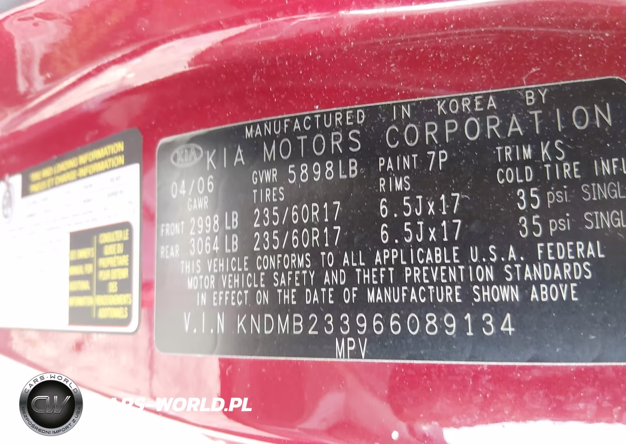 2006 Kia Sedona Ex-Lx VIN:KNDMB233966089134 - 9