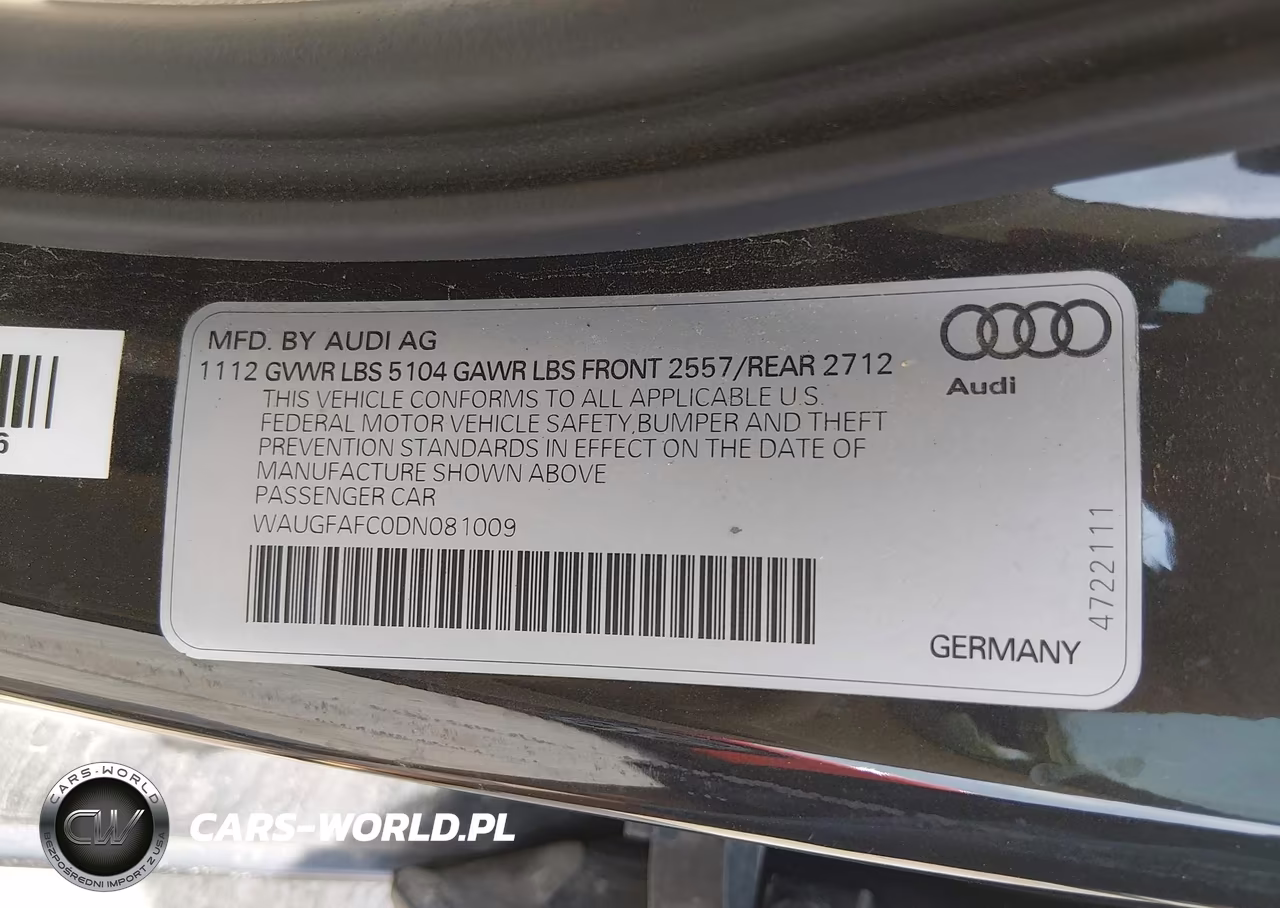 2013 Audi A6 2.0T Premium VIN:WAUGFAFC0DN081009 - 9