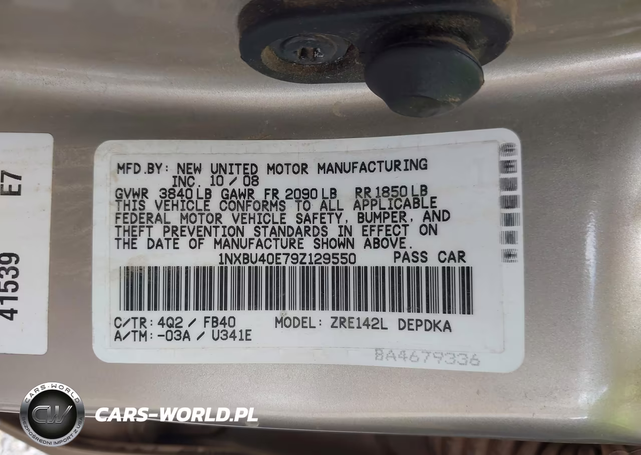 2009 Toyota Corolla Le VIN:1NXBU40E79Z129550 - 9