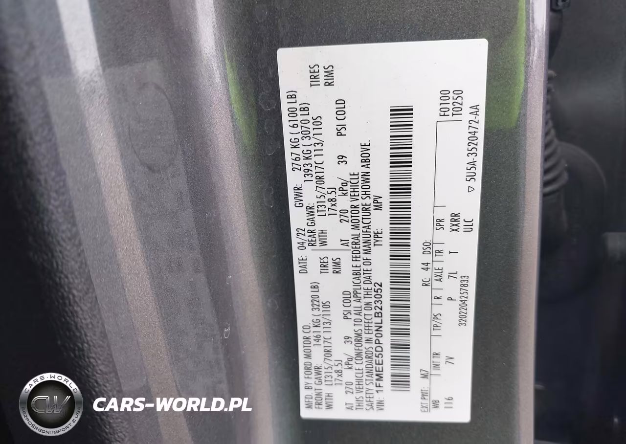 2022 Ford Bronco Outer Banks VIN:1FMEE5DP0NLB23052 - 9