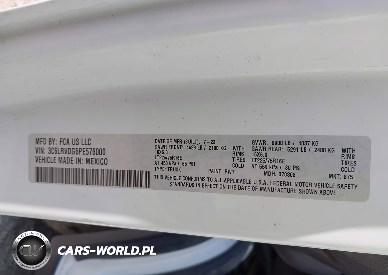 2023 Ram Promaster 2500 High Roof 159 Wb VIN:3C6LRVDG6PE576000 - 9
