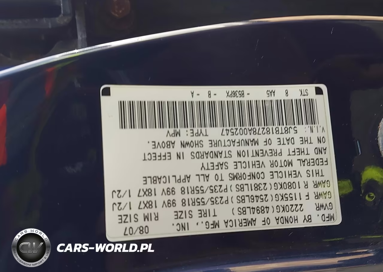 2008 Acura Rdx VIN:5J8TB18278A002547 - 9