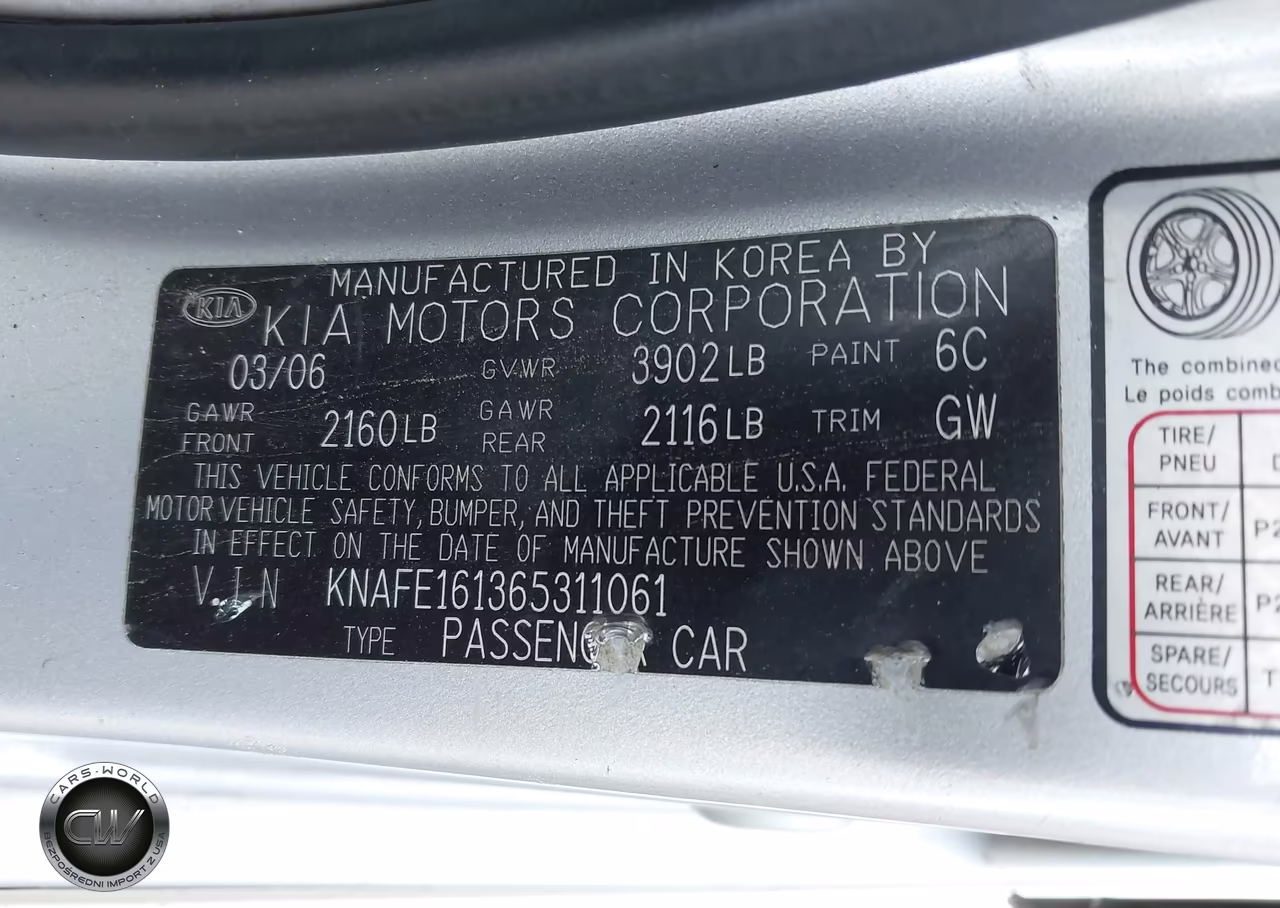 2006 Kia Spectra5 VIN:KNAFE161365311061 - 9