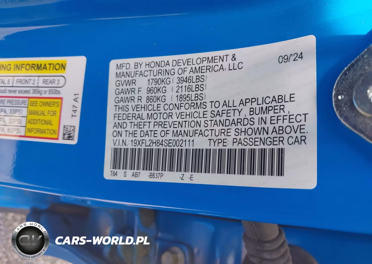 2025 Honda Civic Sedan Sport VIN:19XFL2H84SE002111 - 9