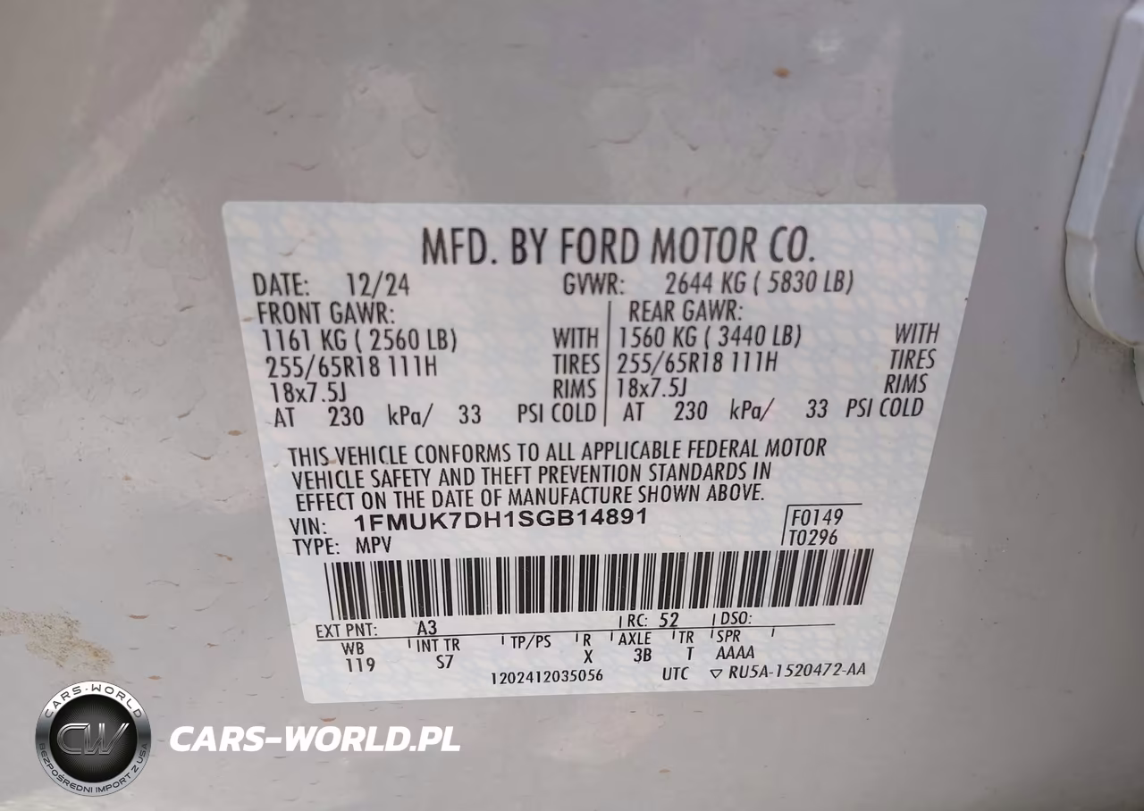 2025 Ford Explorer Active VIN:1FMUK7DH1SGB14891 - 9