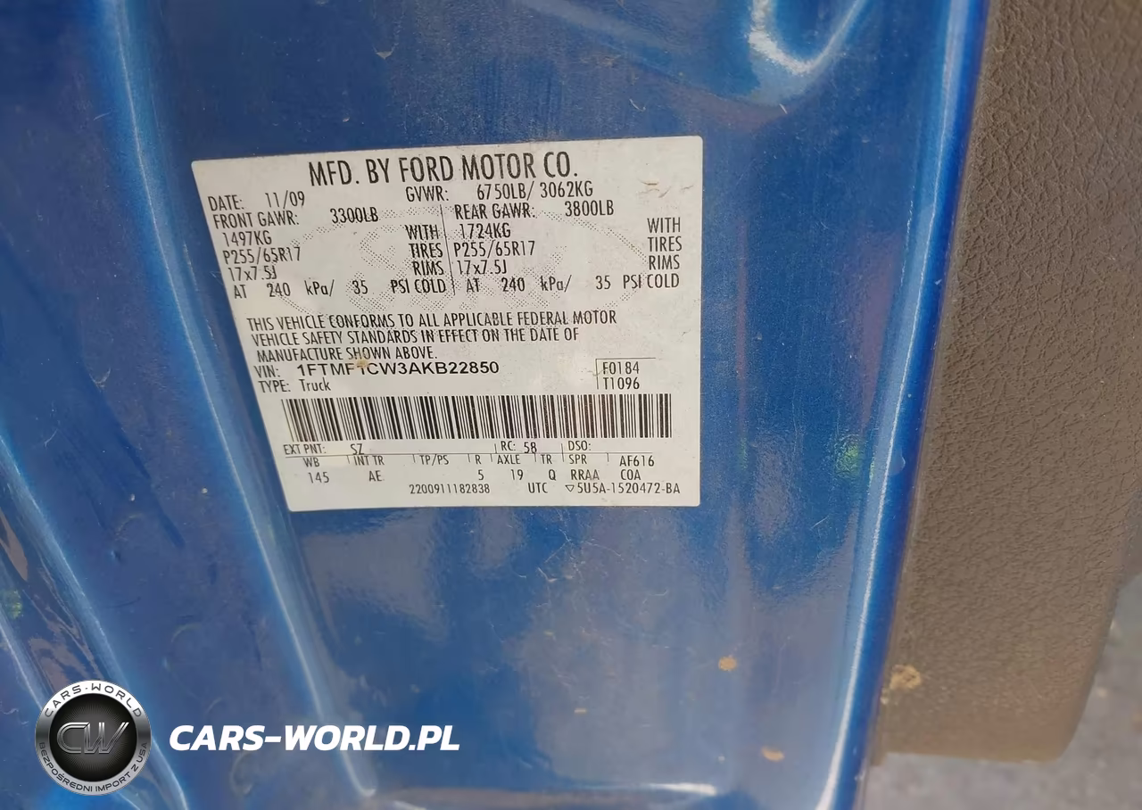 2010 Ford F-150 Stx-Xl-Xl W-Mid-Box Prep-Xlt-Xlt W-Mid-Box Prep VIN:1FTMF1CW3AKB22850 - 9