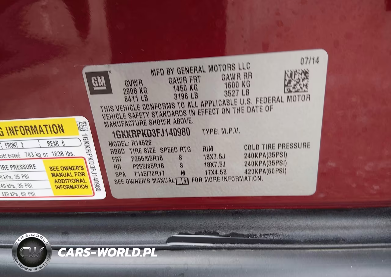 2015 GMC Acadia Sle-2 VIN:1GKKRPKD3FJ140980 - 9