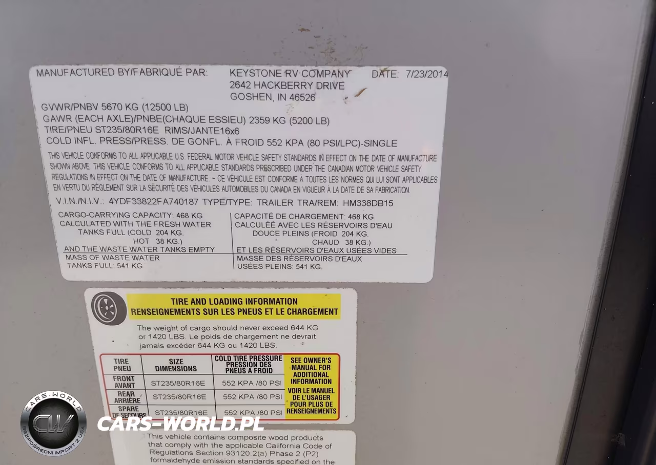 2015 Keystone Other VIN:4YDF33822FA740187 - 8