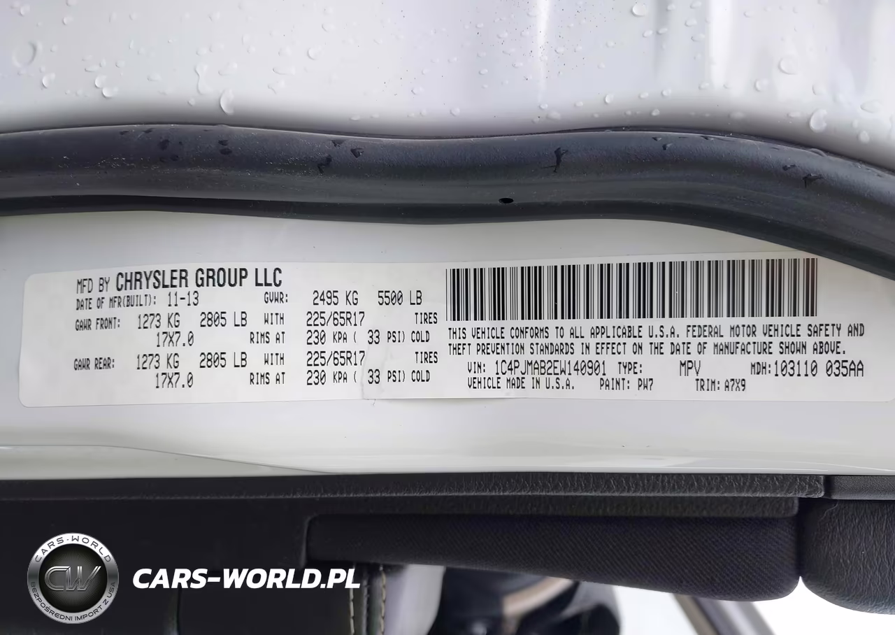 2014 Jeep Cherokee Sport VIN:1C4PJMAB2EW140901 - 9