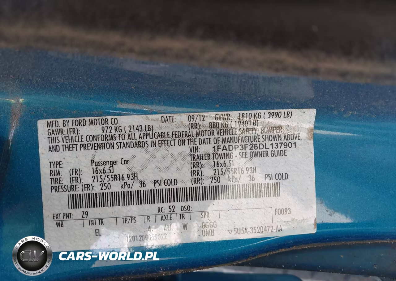 2013 Ford Focus Se VIN:1FADP3F26DL137901 - 9