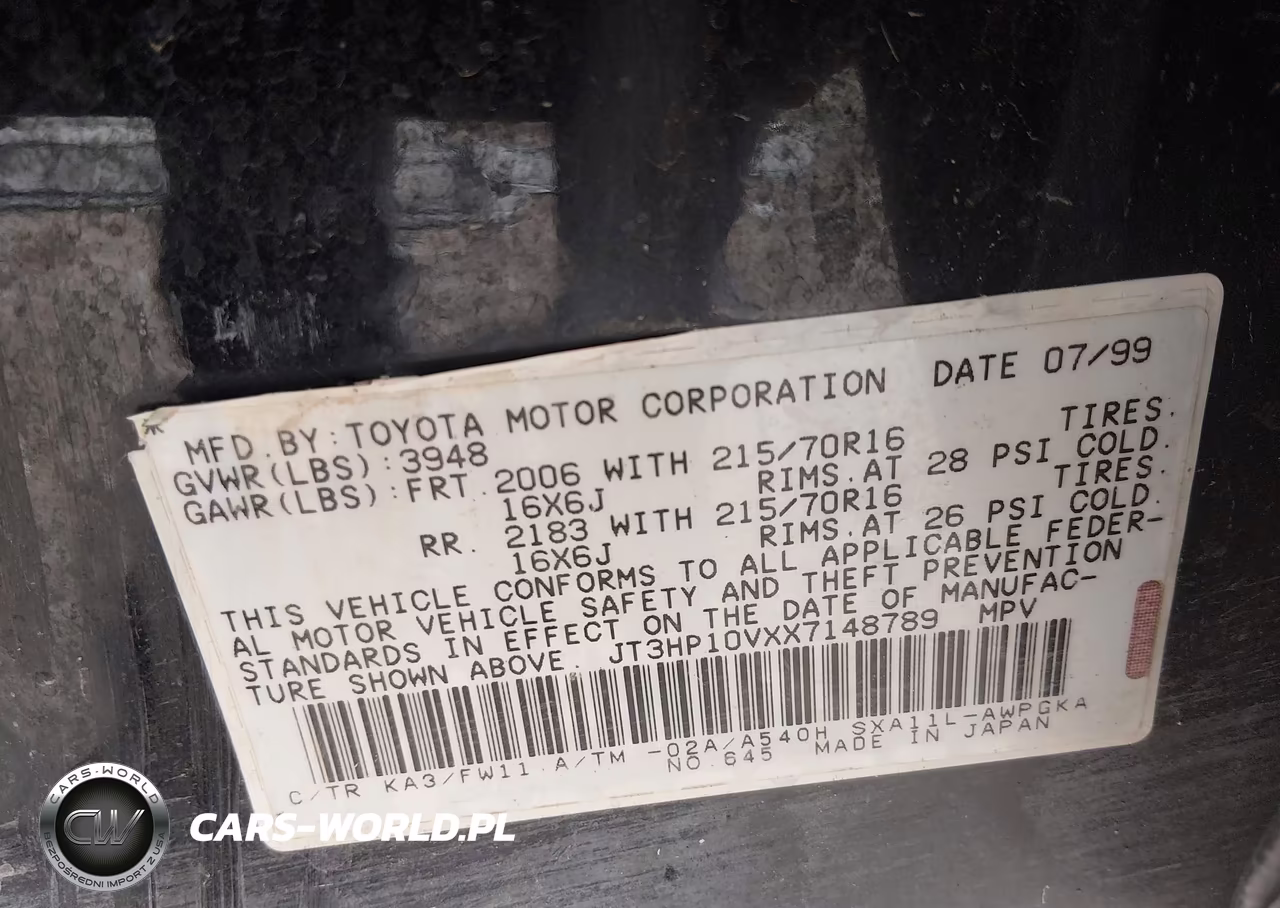 1999 Toyota Rav4 VIN:JT3HP10VXX7148789 - 9