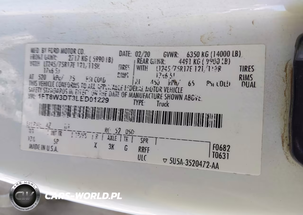 2020 Ford F-350 King Ranch VIN:1FT8W3DT3LED01229 - 9