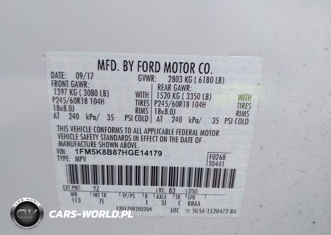 2017 Ford Explorer VIN:1FM5K8B87HGE14179 - 8