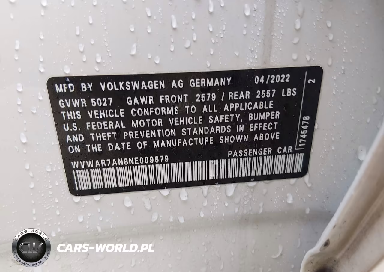 2022 Volkswagen Arteon 2.0T Sel R-Line VIN:WVWAR7AN8NE009679 - 9