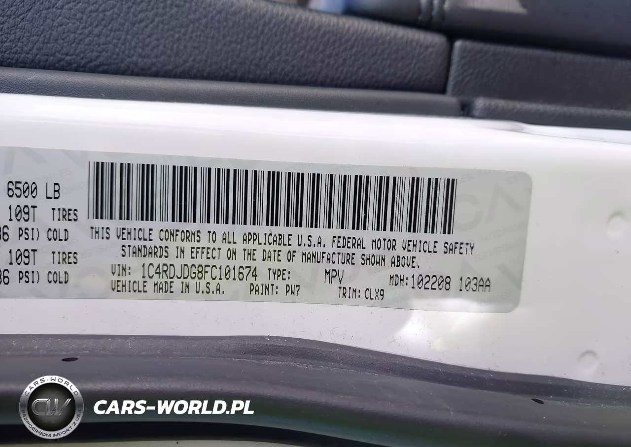 2015 Dodge Durango Limited VIN:1C4RDJDG8FC101674 - 9