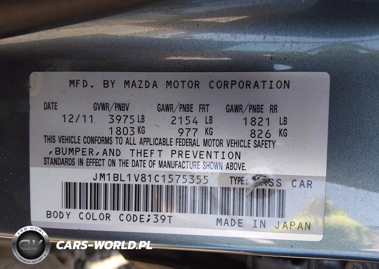 2012 Mazda Mazda3 I Touring VIN:JM1BL1V81C1575355 - 9