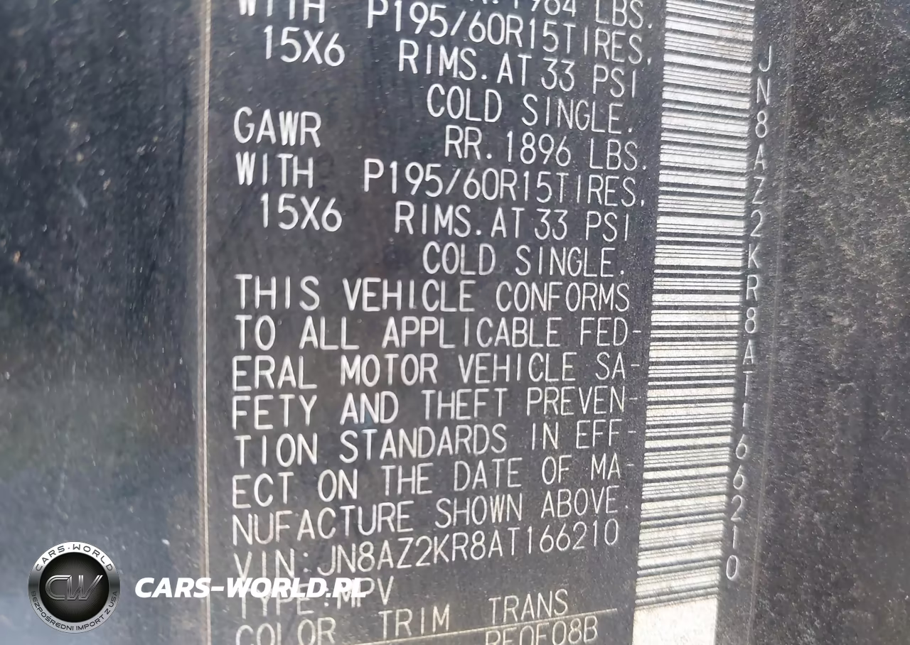 2010 Nissan Cube 1.8S VIN:JN8AZ2KR8AT166210 - 9