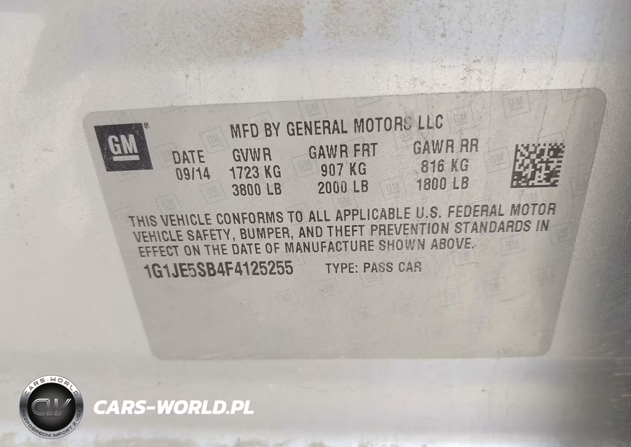 2015 Chevrolet Sonic Ltz Auto VIN:1G1JE5SB4F4125255 - 9