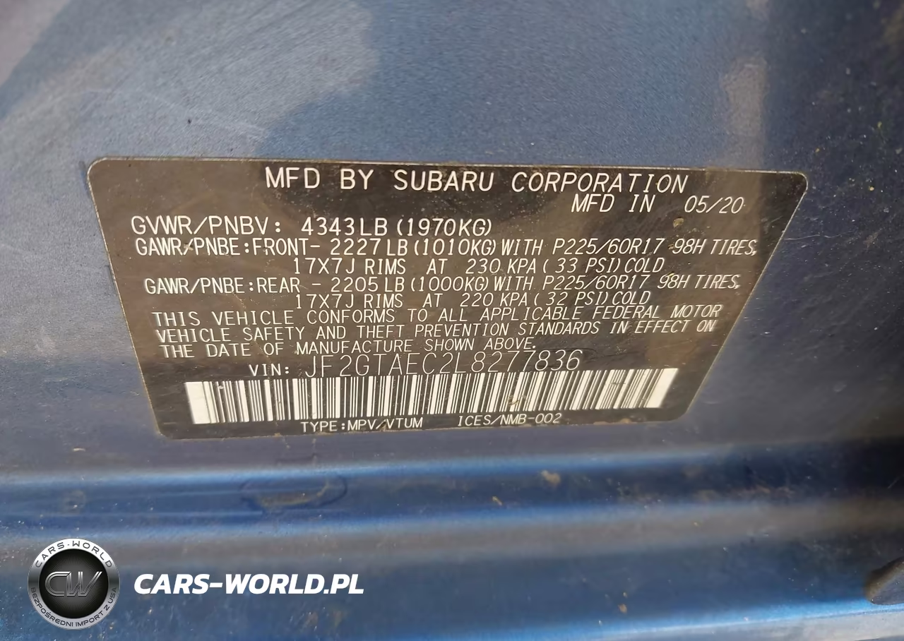 2020 Subaru Crosstrek Premium VIN:JF2GTAEC2L8277836 - 9