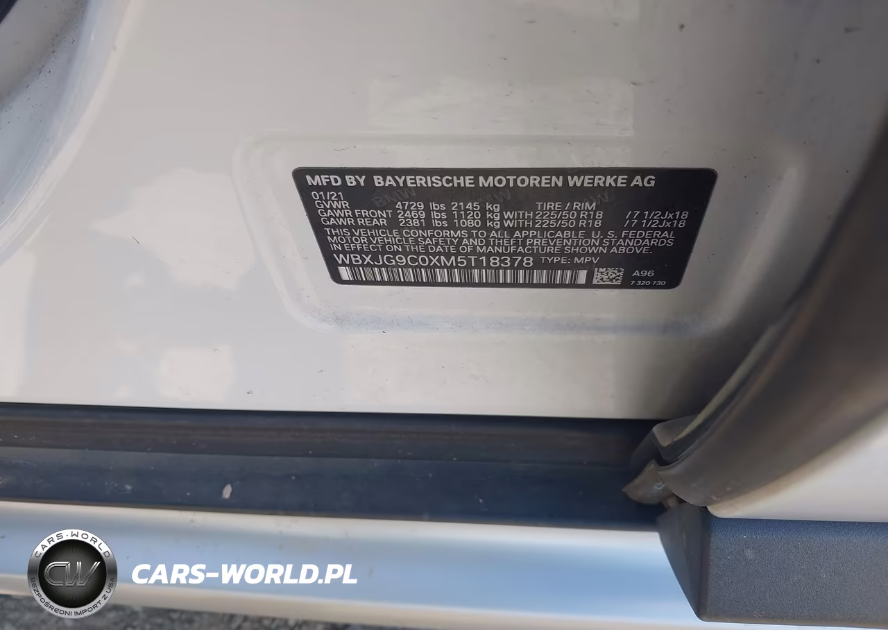 2021 BMW X1 xDrive28I VIN:WBXJG9C0XM5T18378 - 9