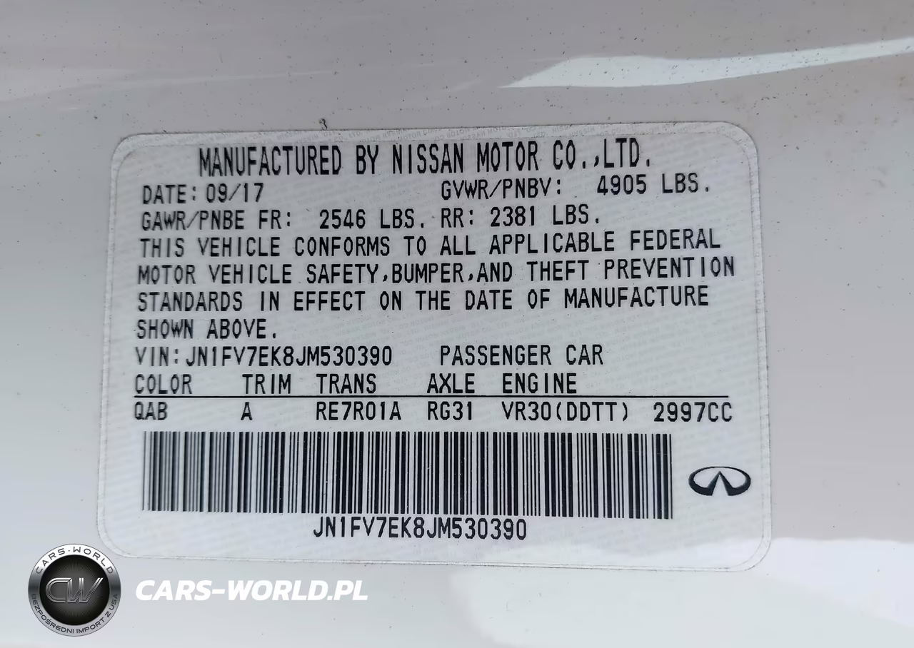 2018 Infiniti Q60 3.0T Red Sport 400 VIN:JN1FV7EK8JM530390 - 9