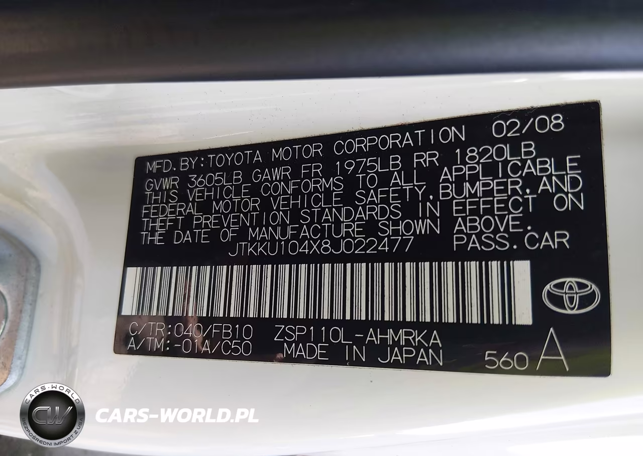 2008 Scion Xd VIN:JTKKU104X8J022477 - 9
