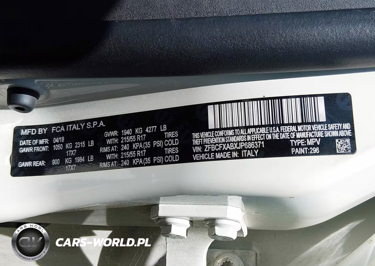 2018 Fiat 500X Blue Sky Edition Fwd VIN:ZFBCFXABXJP686371 - 9