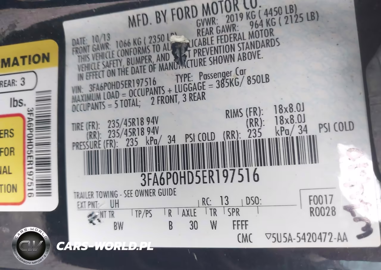 2014 Ford Fusion Se VIN:3FA6P0HD5ER197516 - 9
