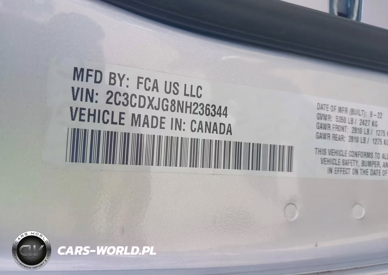 2022 Dodge Charger Sxt Awd VIN:2C3CDXJG8NH236344 - 9