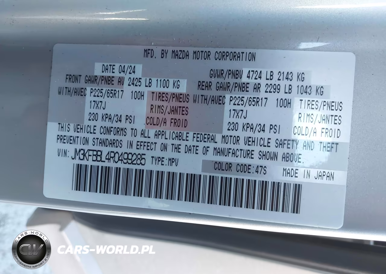 2024 Mazda Cx-5 2.5 S Select VIN:JM3KFBBL4R0499285 - 9