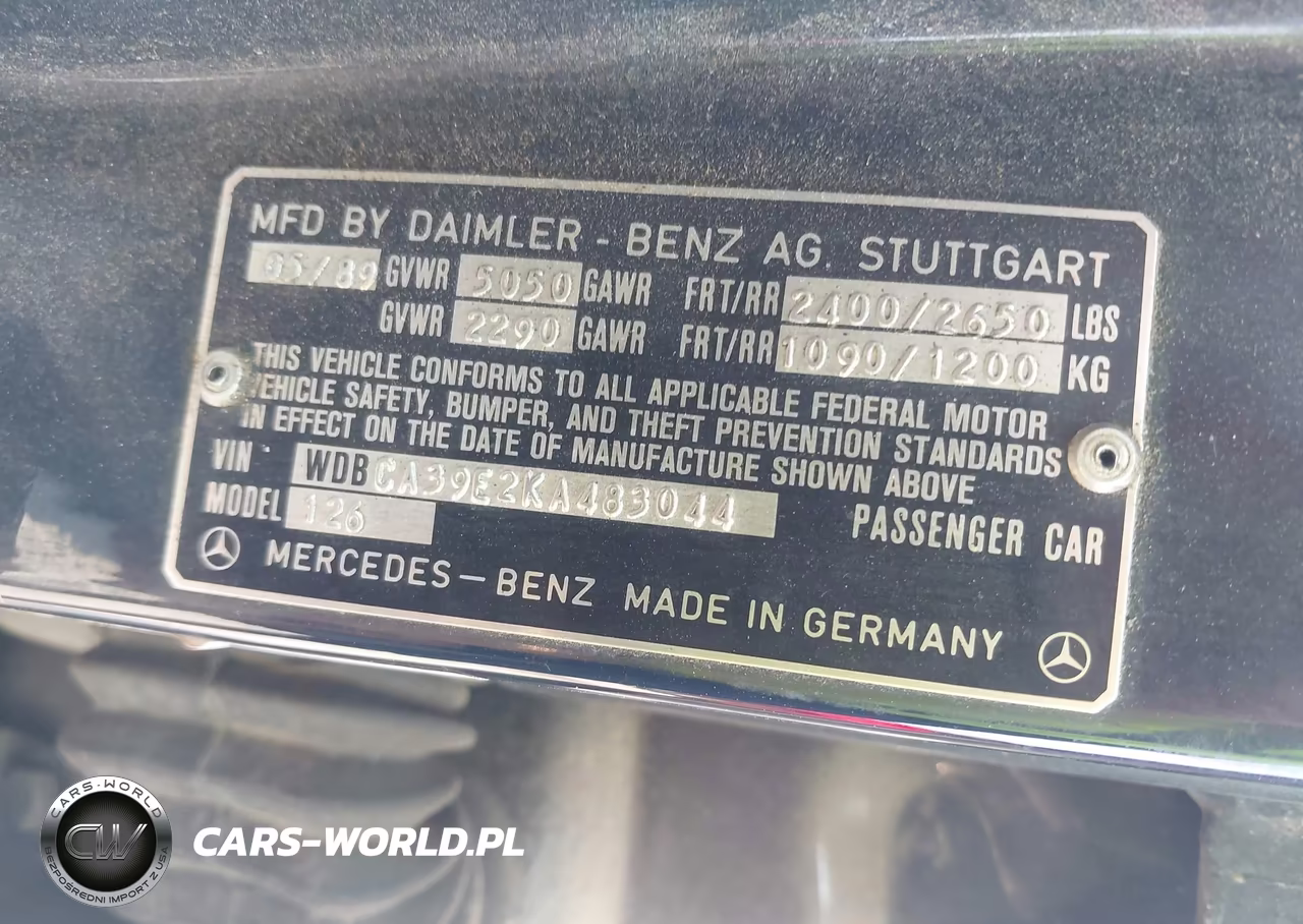 1989 Mercedes-Benz 560 Sel VIN:WDBCA39E2KA483044 - 9