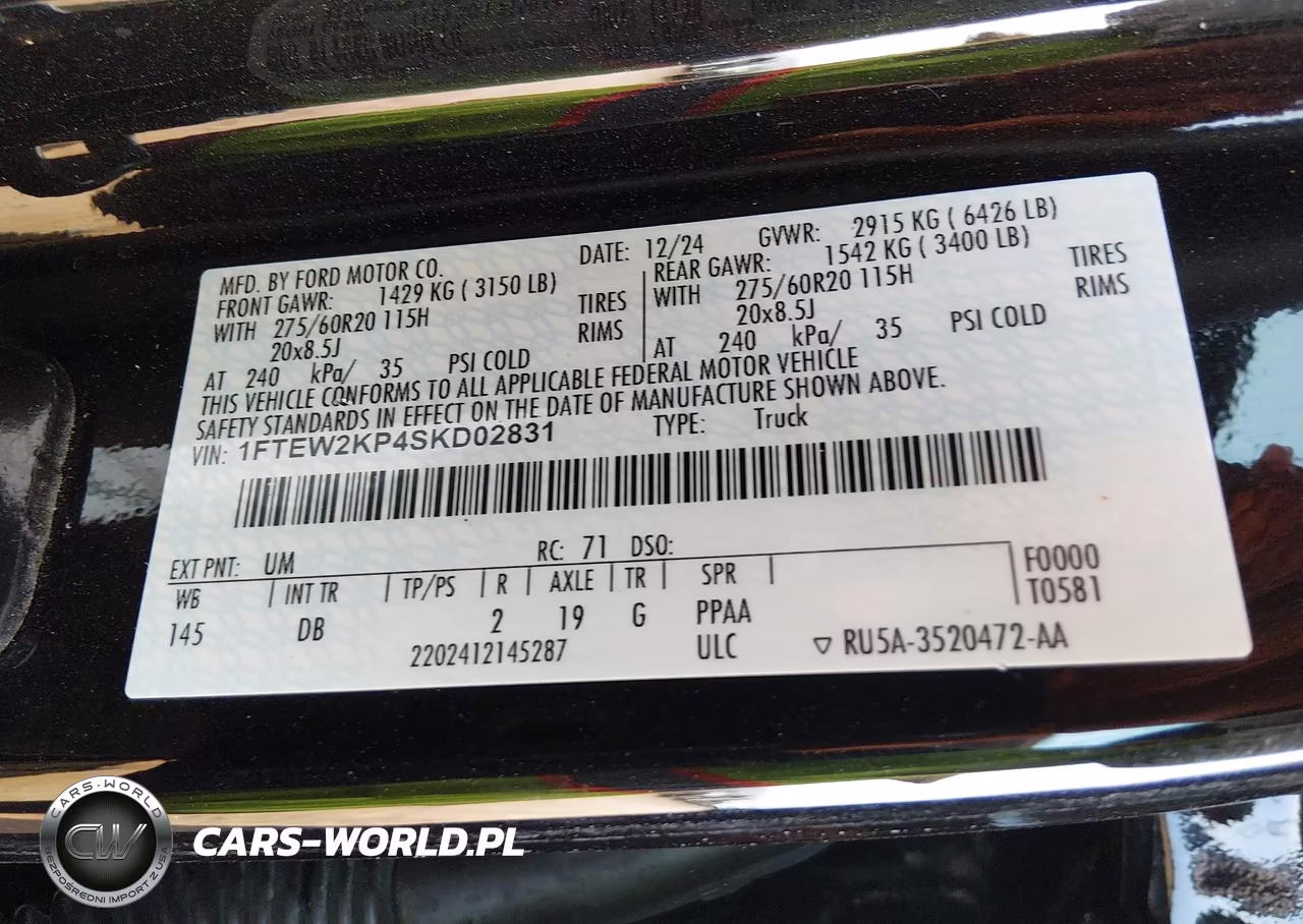 2025 Ford F-150 Stx VIN:1FTEW2KP4SKD02831 - 9