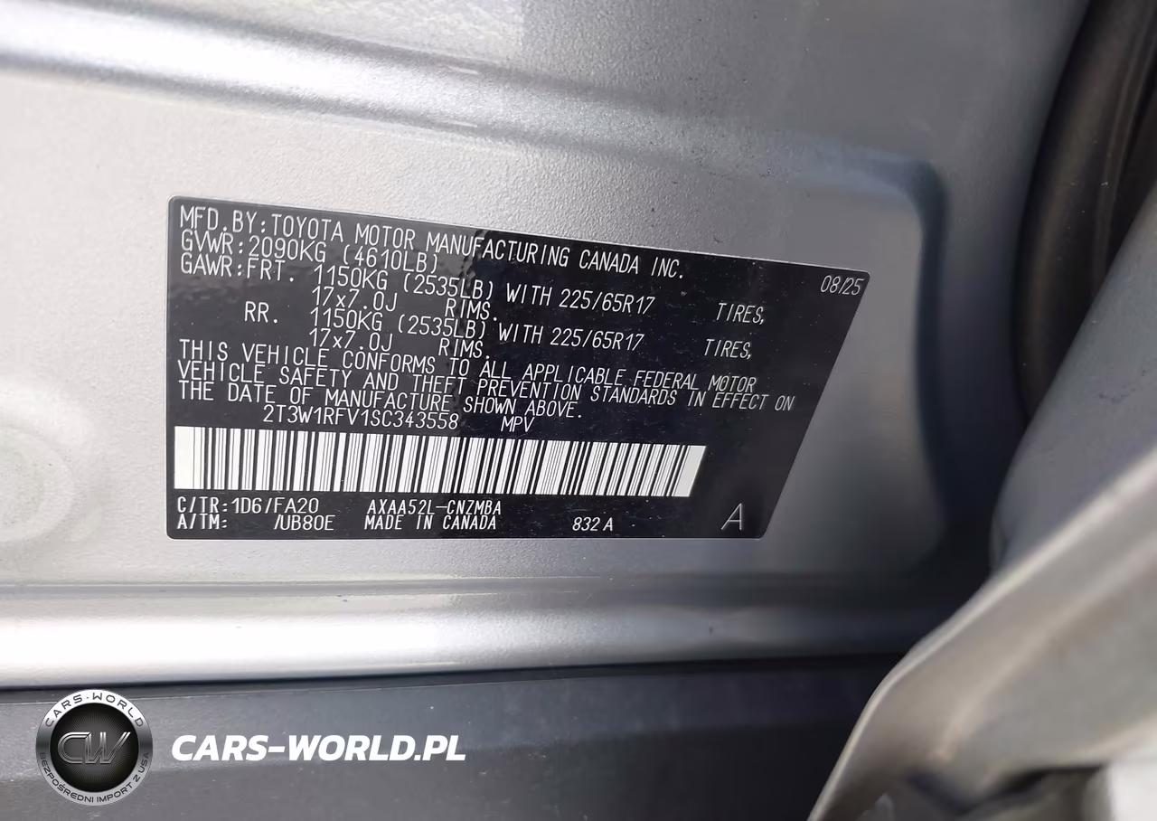 2025 Toyota Rav4 Xle VIN:2T3W1RFV1SC343558 - 9